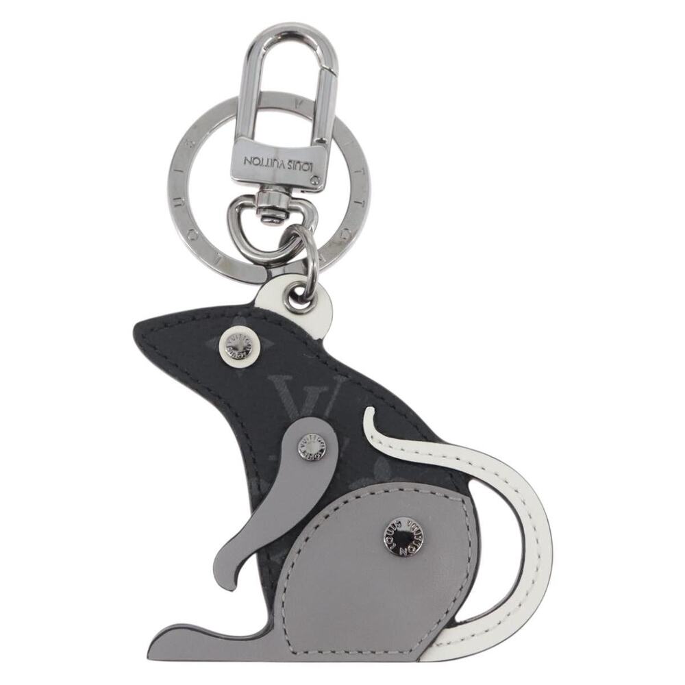 Louis Vuitton Monogram Eclipse Porte Cles LV Rat Charm Black